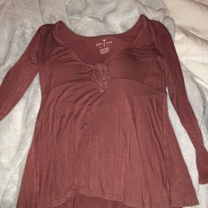 a&e quarter length loose top